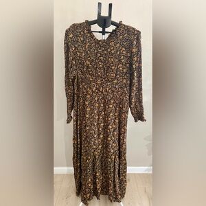 Doen Multicolor Floral Long Sleeve Dress